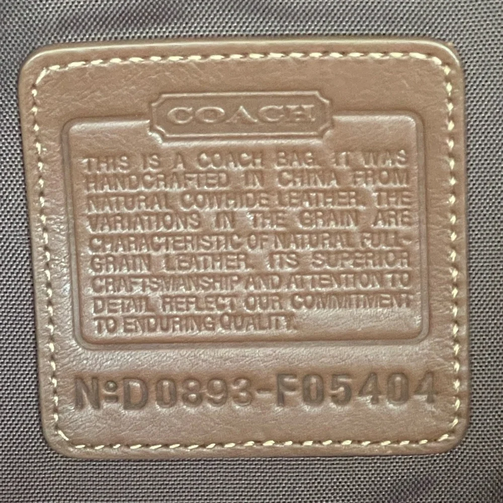 Coach Heavy Brown Leather Travel Duffel Bag with Coach Lock and Key - Picture 9 of 16
